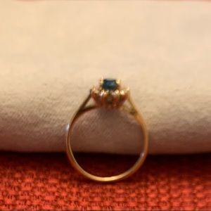 Blue topaz ring